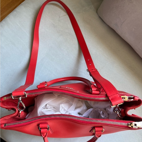 Prada Vibrant Red Saffiano Leather Tote - Picture 9 of 14